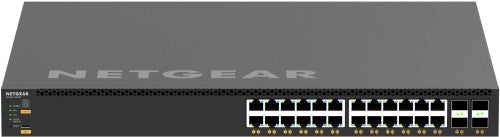 M4350-24X4V|XSM4328CV-100AJS|ProAV対応 M4350-24X4V PoE+対応 (576W-720W) 10G/5G/2.5G/1Gx24, 25G SFP28x4 フルマネージスイッチ|ネットギア公式通販 NETGEAR Store
