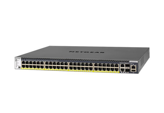 ProAV対応 M4300-52G-PoE+ (GSM4352PB)PoE+対応 (591W) ギガビット48ポート, 10G RJ-45×2, 10G SFP+スロット×2 スタッカブルL3フルマネージスイッチ (コピー)【在庫欠品中のため、発送日はご注文後にご連絡いたします】