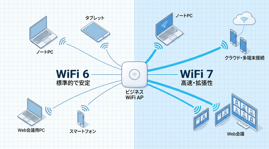 WiFi 6とWiFi 7、どちらを選ぶ？法人向けアクセスポイントの選び方