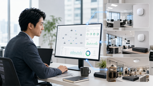 NETGEAR Insight Proで複数拠点のネットワーク機器をクラウド管理するイメージ
