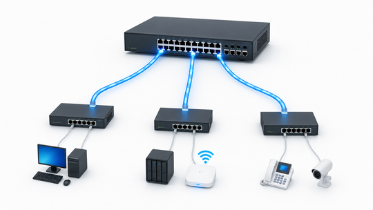 SFP+ポートには何を挿す？DACケーブル・光トランシーバー・RJ45モジュールの違い