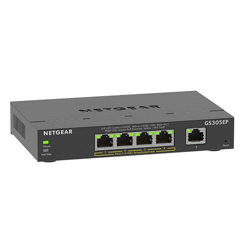 GS305EP｜GS305EP-100JPS｜ギガ5ポート PoE+(63W)対応アンマネージ