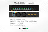 ProAV向けPoE++対応  2.5G  (119W, 最大551W) x8ポート, 25G SFP28 x2スロット搭載フルマネージスイッチ【在庫欠品中のため、発送日はご注文後にご連絡いたします】