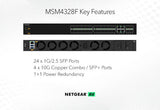 ProAV向け 24x1G/2.5G SFPおよび4x10Gコンボ/SFP+フルマネージスイッチ【在庫以上のご注文の場合は、お問い合わせください】