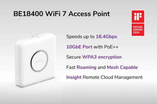 トライバンドPoE++ 10G Insight管理対応WiFi 7アクセスポイント