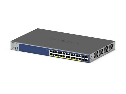 GS728TXPv3 Insightアプリ&クラウド PoE+対応 (190W) 10G SFP+ 4ポート搭載ギガビット24ポート スマートスイッチ【在庫以上のご注文の場合は、お問い合わせください】