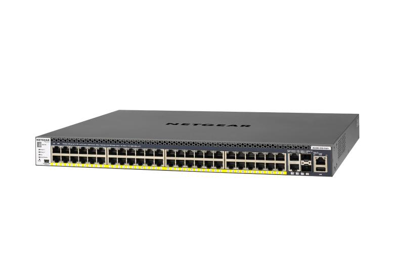 ProAV対応 M4300-52G-PoE+ (GSM4352PB)PoE+対応 (591W) ギガビット48ポート, 10G RJ-45×2, 10G SFP+スロット×2 スタッカブルL3フルマネージスイッチ【在庫欠品中のため、発送日はご注文後にご連絡いたします】 (コピー)