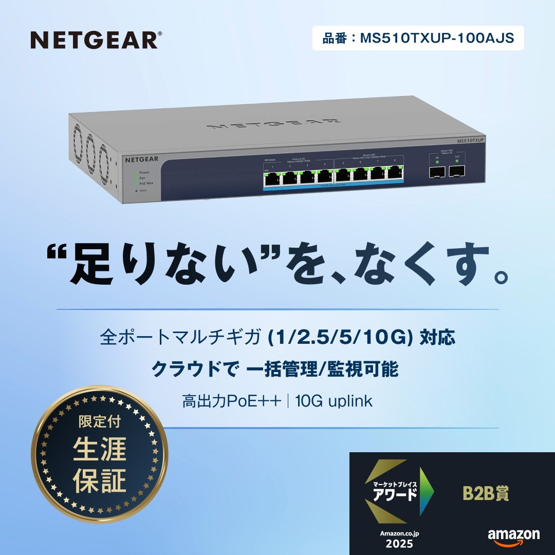 MS510TXUP PoEスイッチ