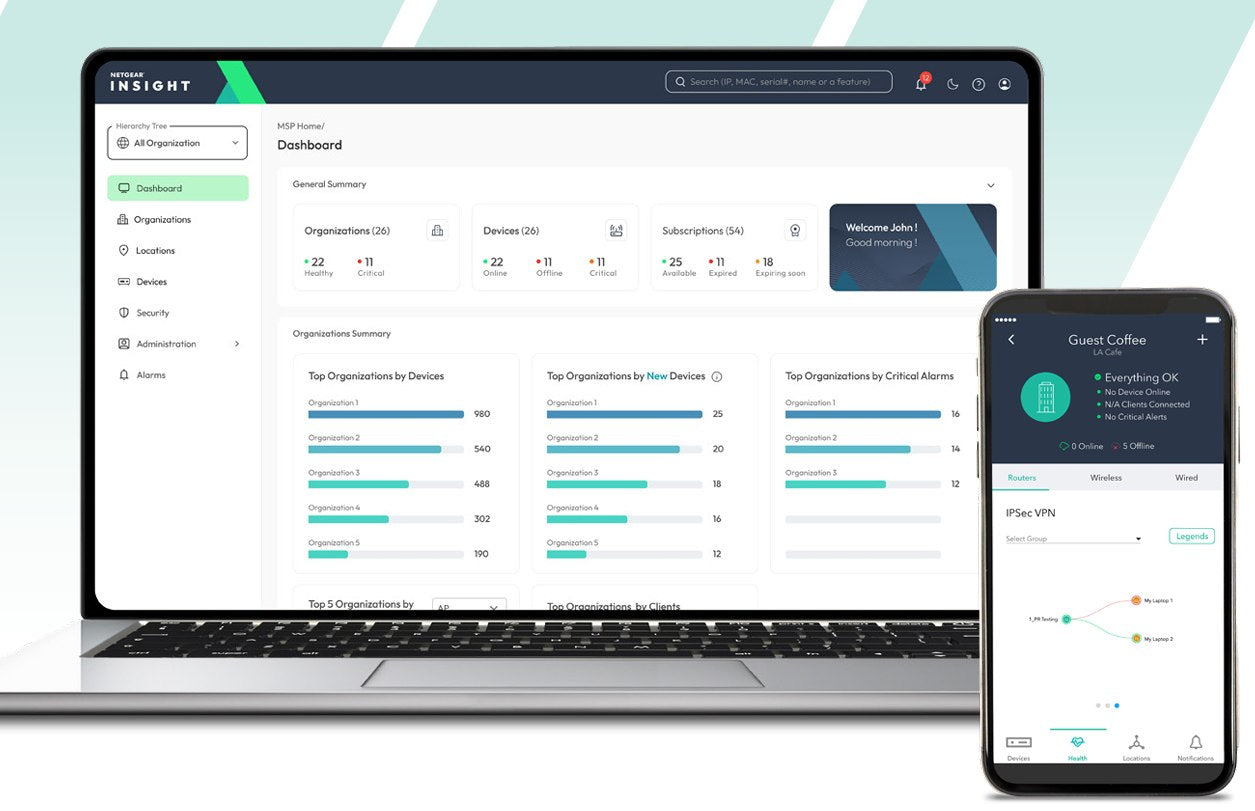 NETGEAR Insight Pro ダッシュボード