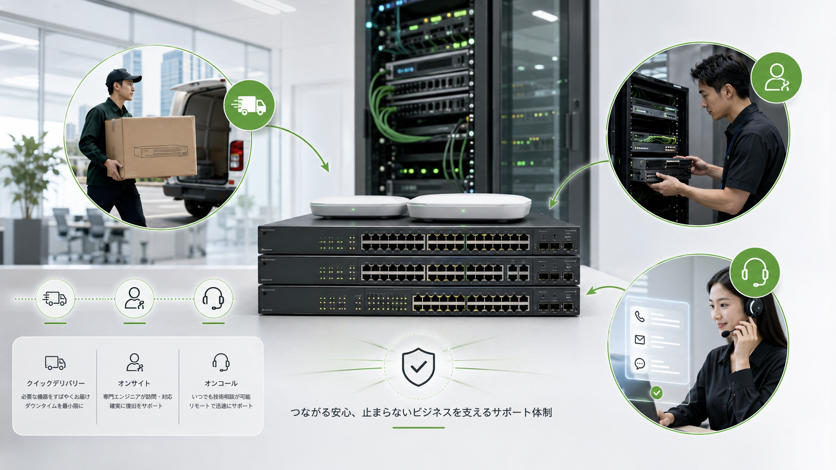 NETGEAR クイックデリバリー・オンサイト・オンコールの違い