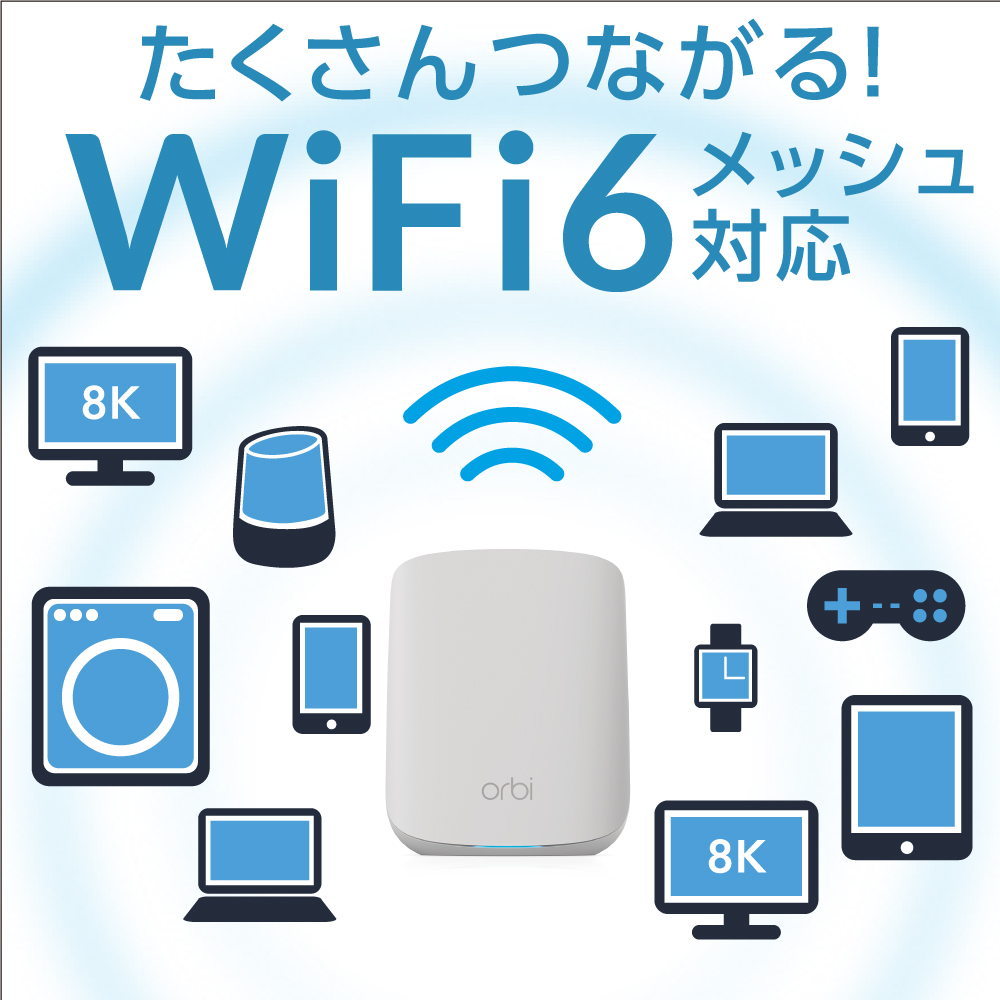 AX1800 Orbi WiFi 6 Micro 2台セット|RBK352-100JPS|メッシュWiFi
