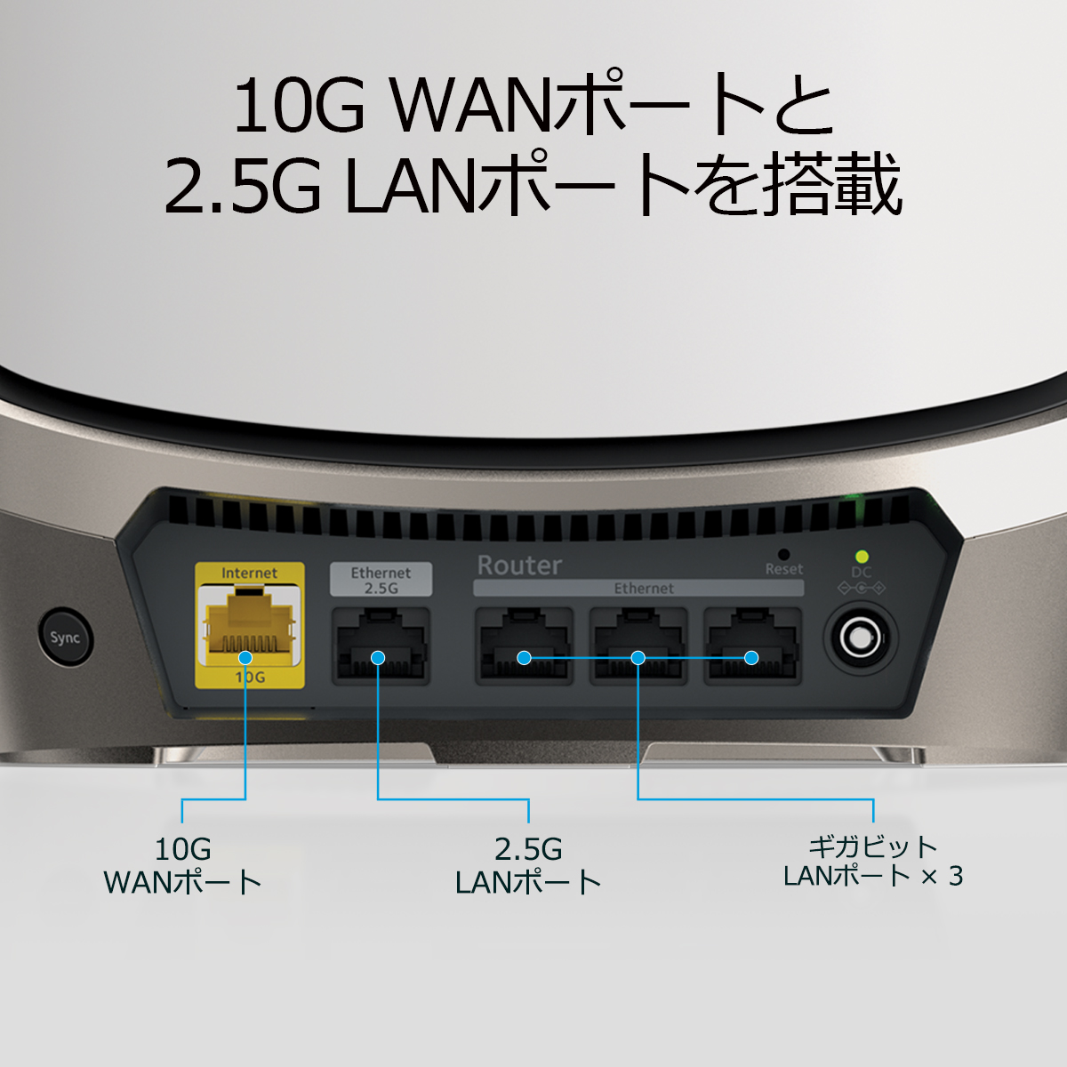 Orbi WiFi 6E AXE11000 クアッドバンドメッシュWiFi システム 